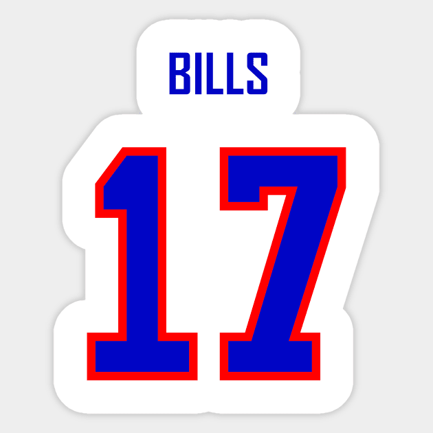 buffalo bills jersey Sticker by Kayasa Art